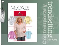 5673 MCCALLS  4  EASY BUTTON SHIRTS SLEEVE LENGTHS, BELT PATTERN 18W-24W UNCUT